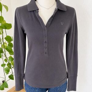American-eagle Women's Grey Polo-shirts